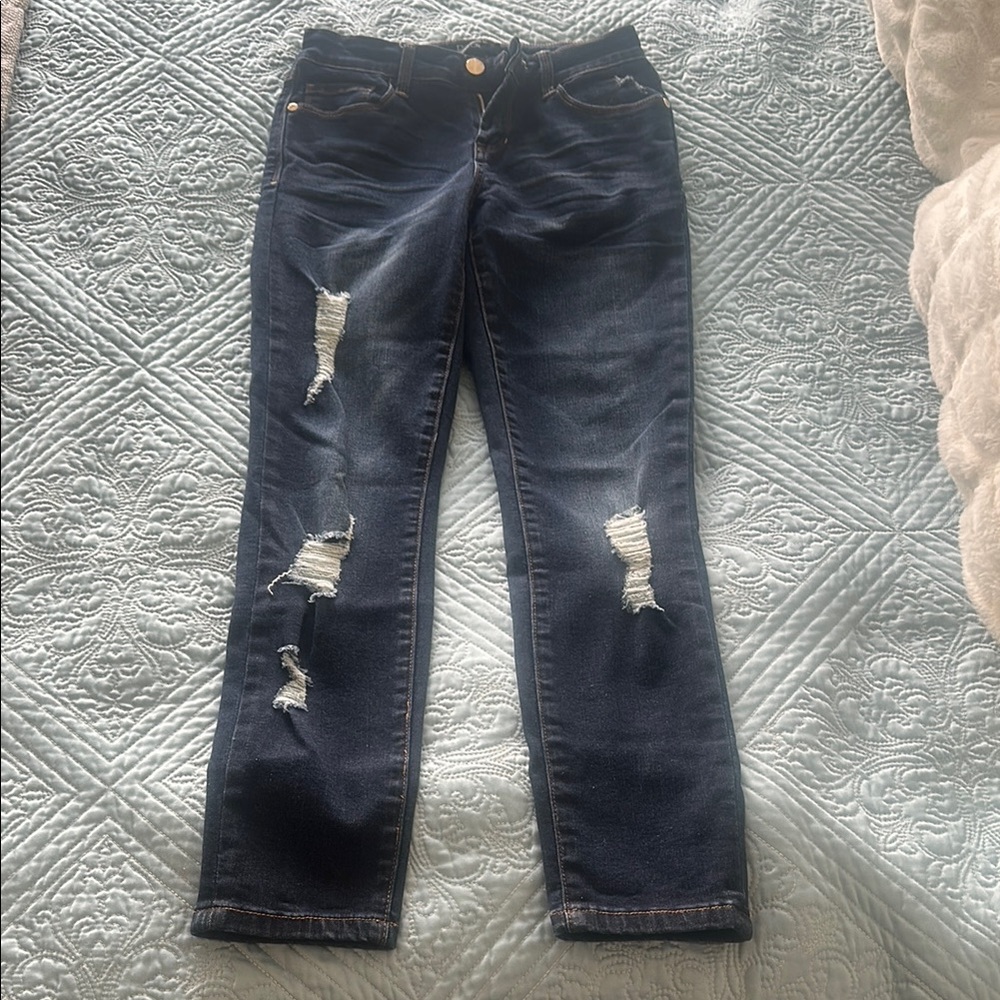 Bebe Distressed Blue Jeans for Women
